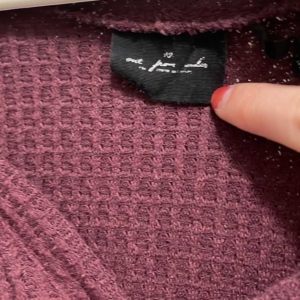Out From Under Urban Outfitters Waffle Hooded Top - Picture 2 of 3